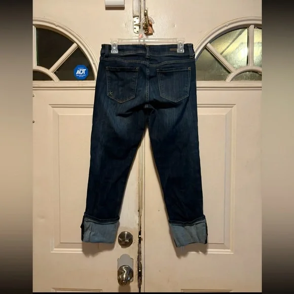 Kut from the Kloth Dark Blue Cropped Cuff Jeans - Picture 3 of 3